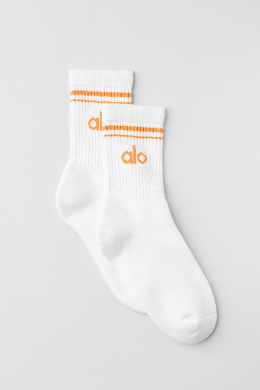 Unisex Half-Crew Throwback Sock - White/Satsuma Breeze