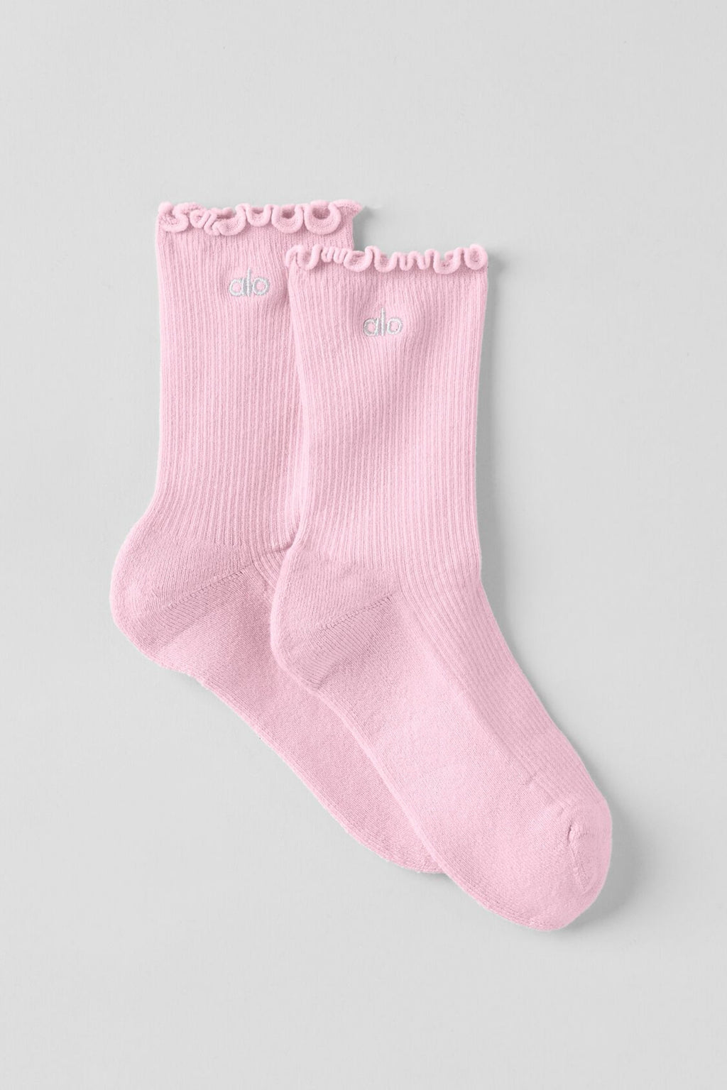 Women's Lettuce Edge Sock - Pink Marshmallow