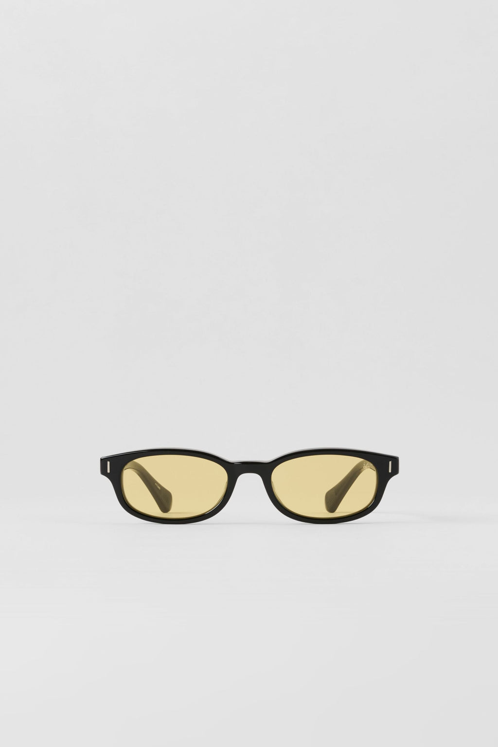 ALO Skinny Oval Sunglasses - Black/Yellow