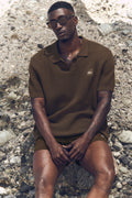 Sports Club Sweater Knit Polo - Espresso