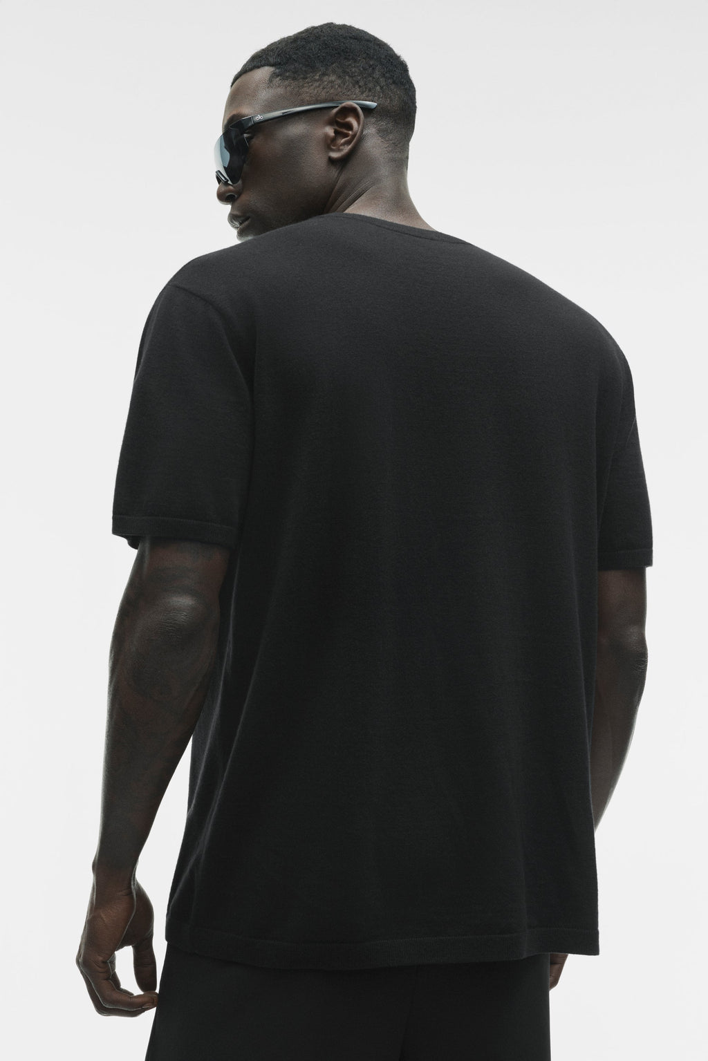 Cotton Cashmere Ever Soft Short Sleeve Crew - Black