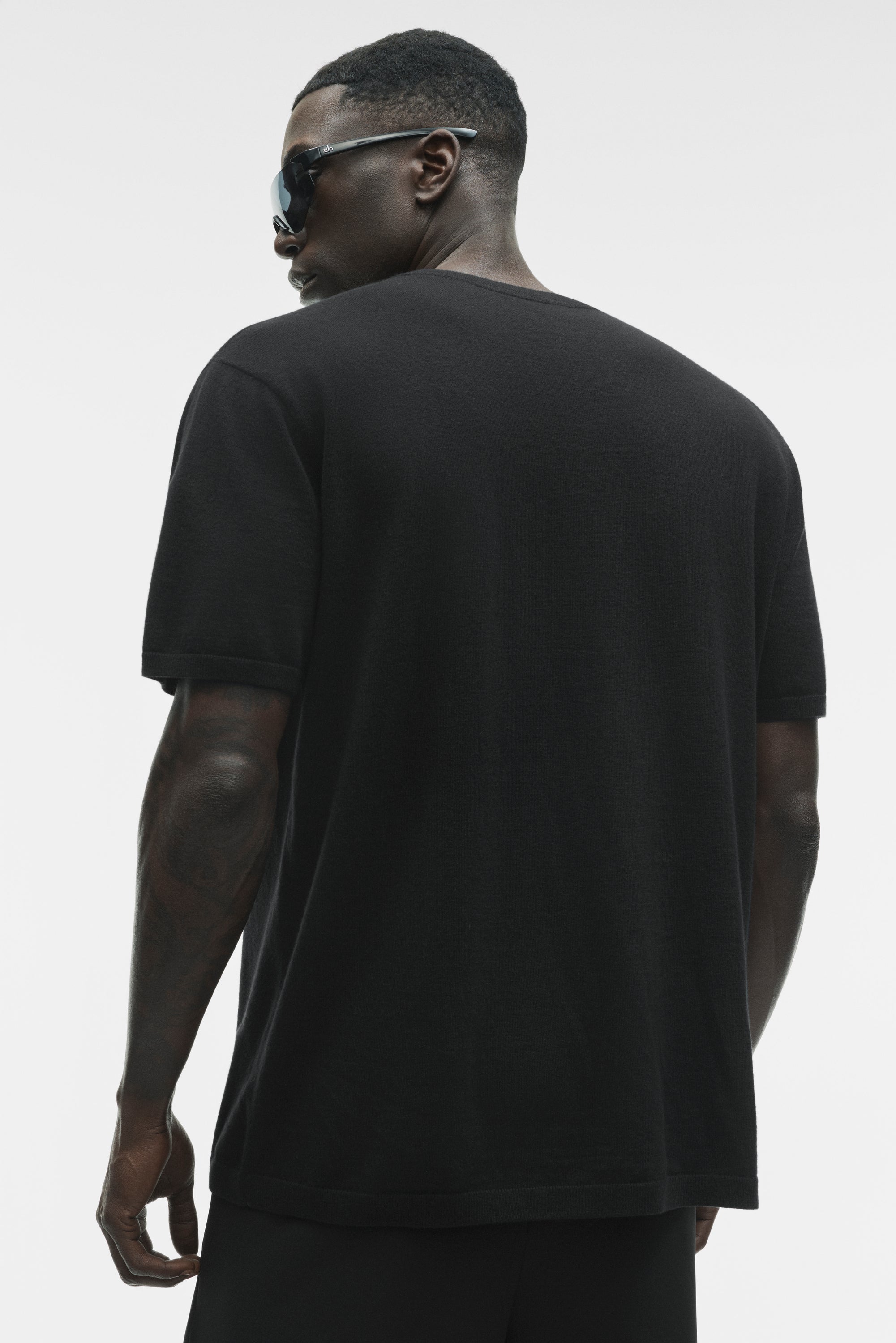 Cotton Cashmere Ever Soft Short Sleeve Crew - Black
