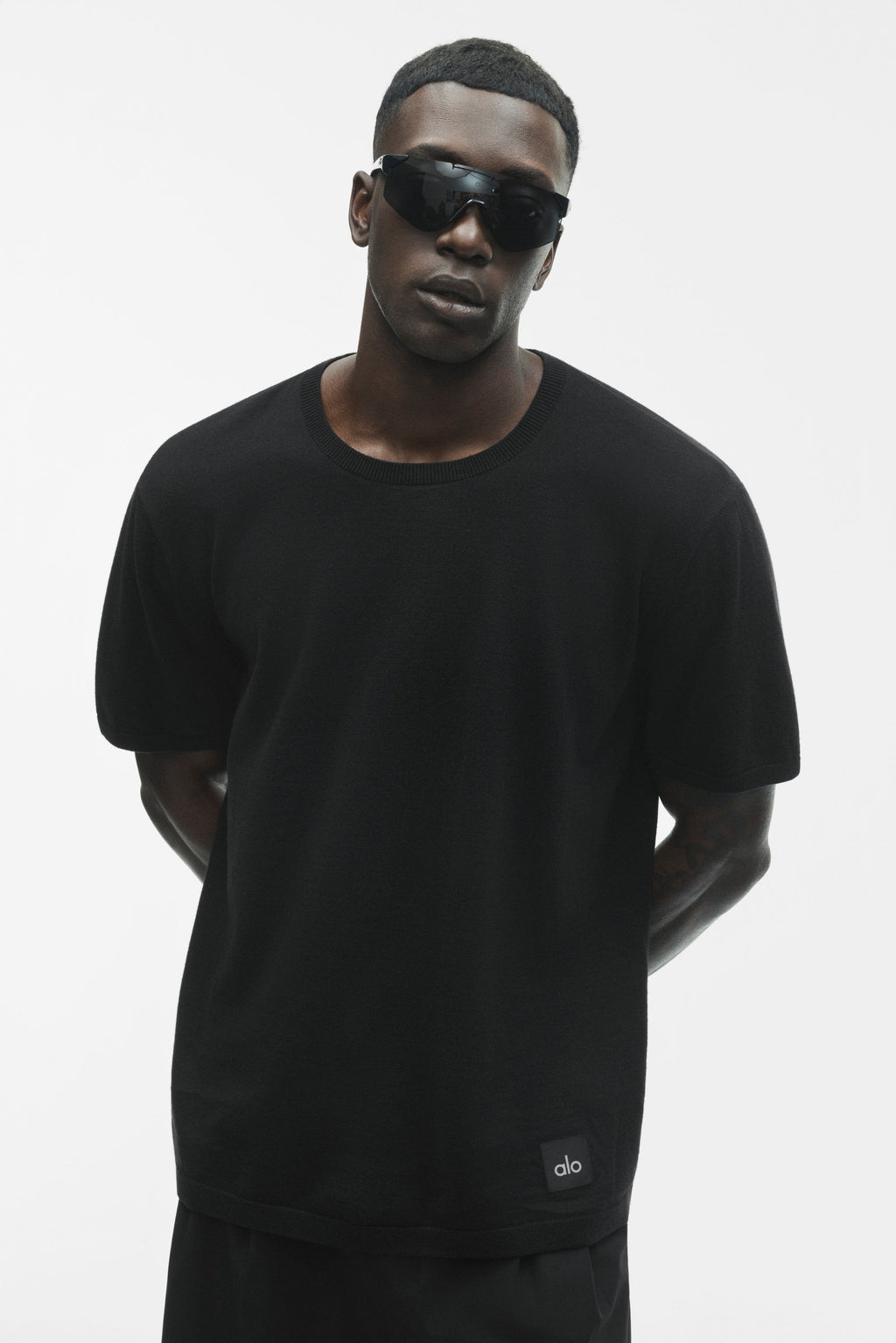 Cotton Cashmere Ever Soft Short Sleeve Crew - Black