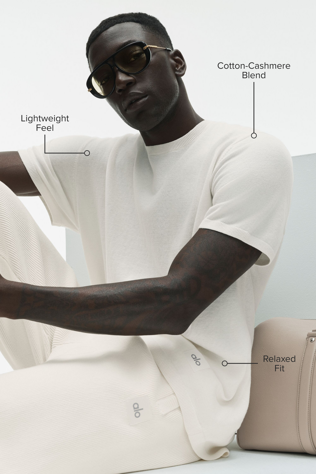 Cotton Cashmere Ever Soft Short Sleeve Crew - Ivory