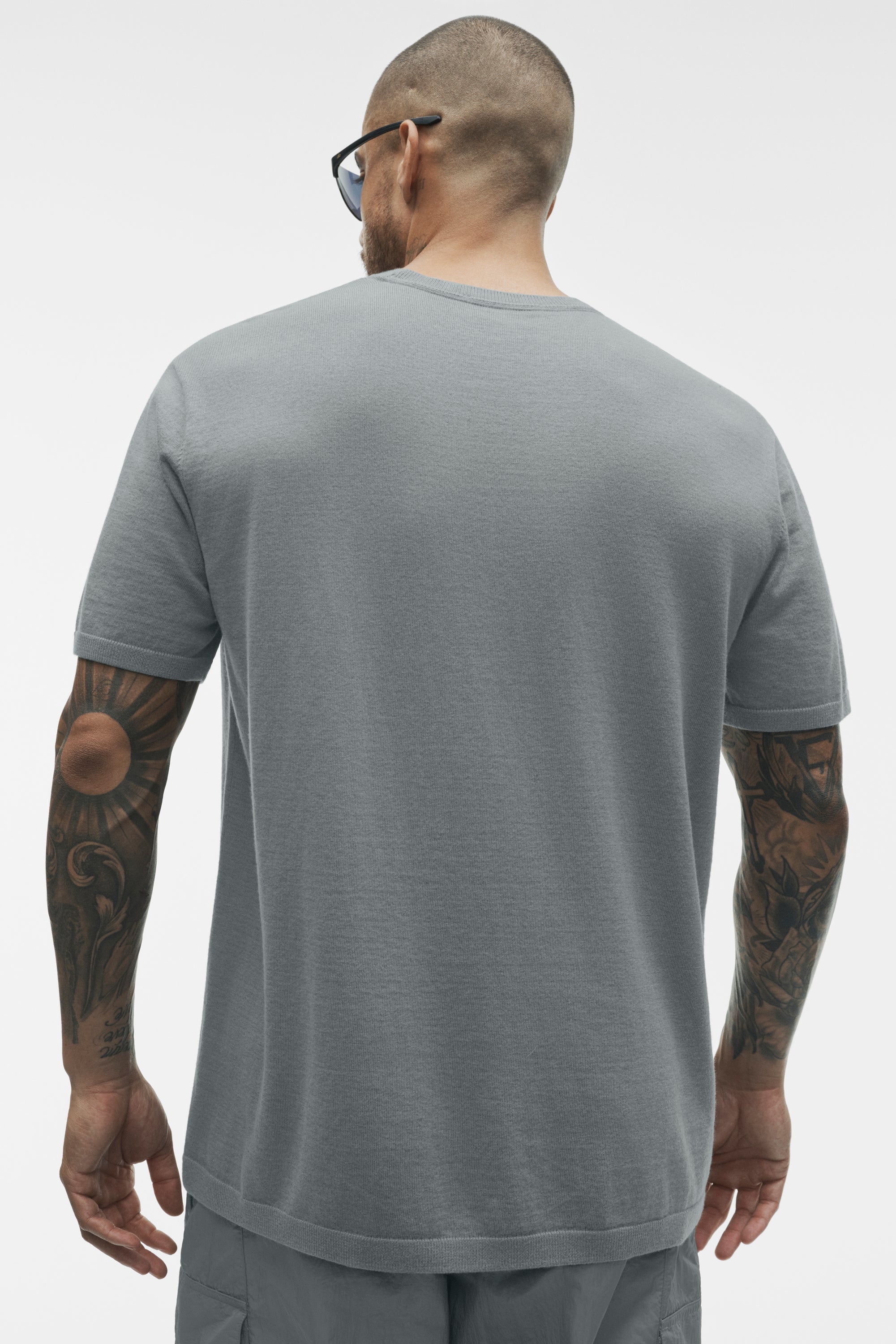 Cotton Cashmere Ever Soft Short Sleeve Crew - Monument