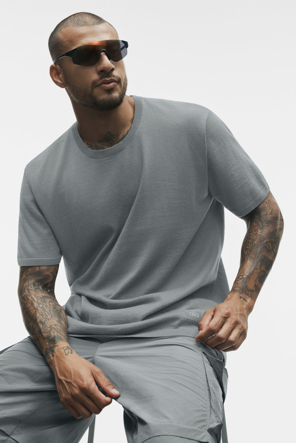 Cotton Cashmere Ever Soft Short Sleeve Crew - Monument