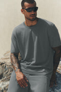 Cotton Cashmere Ever Soft Short Sleeve Crew - Monument