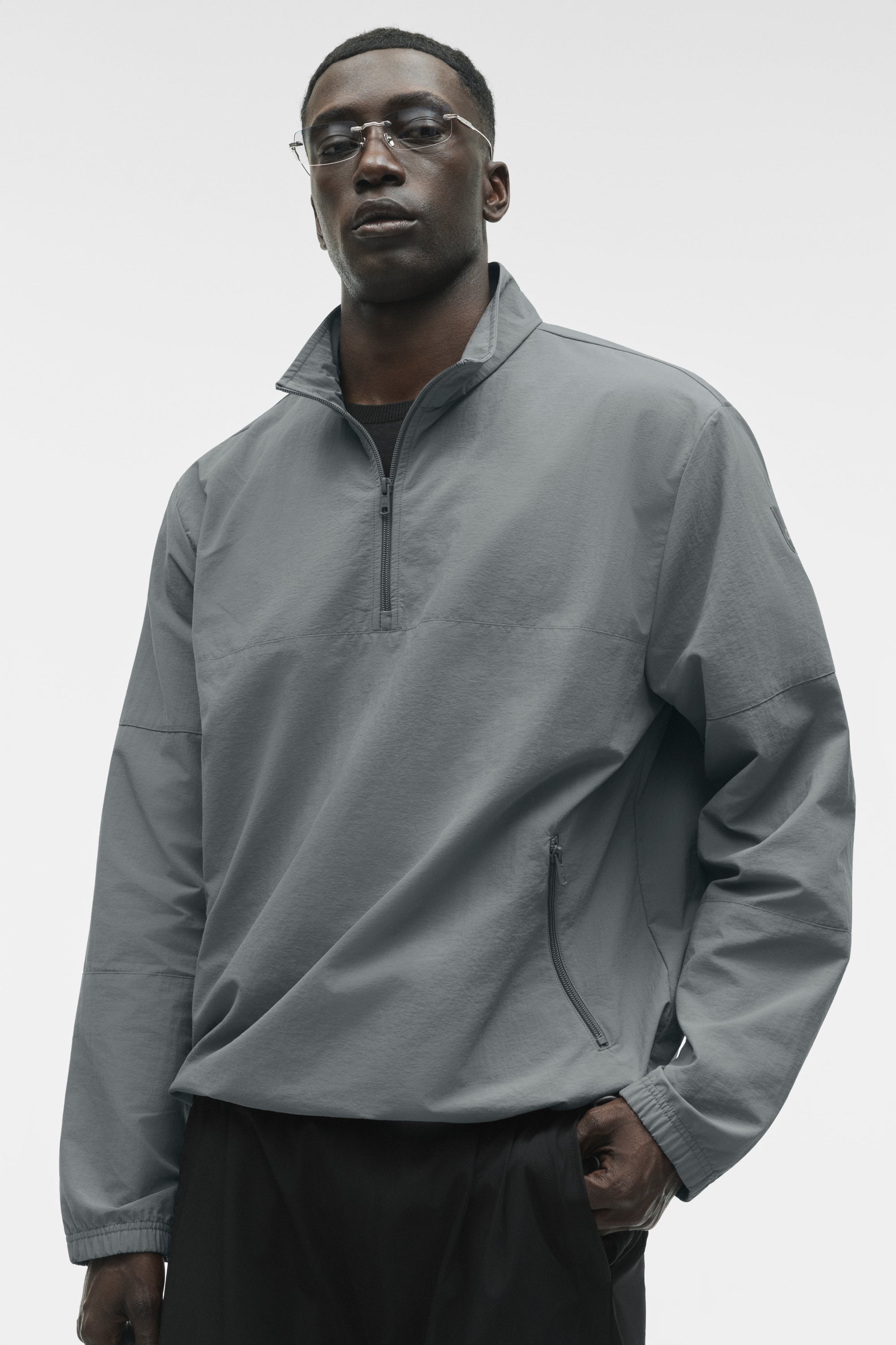Light Weight Takeaway Track Pullover - Monument