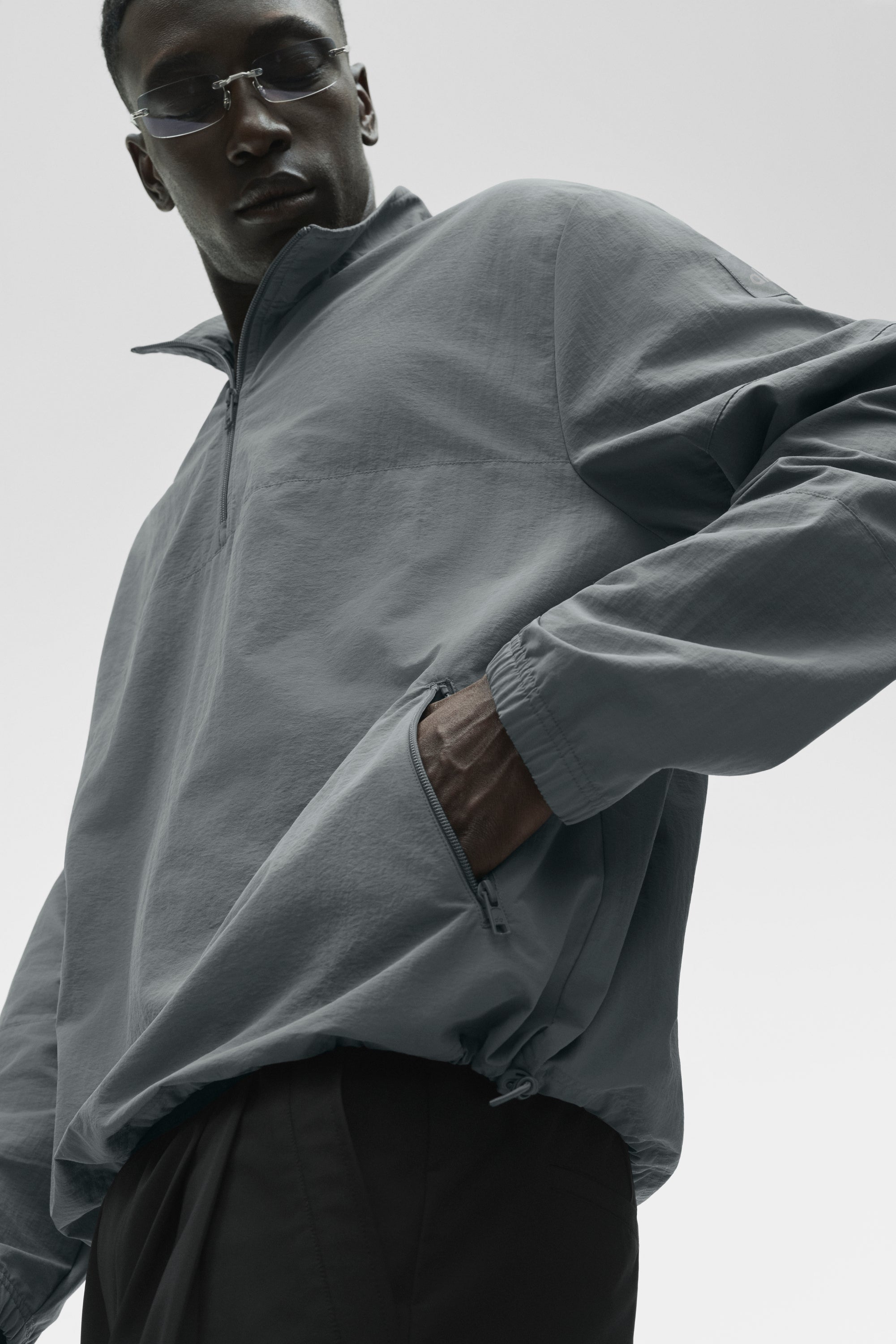 Light Weight Takeaway Track Pullover - Monument