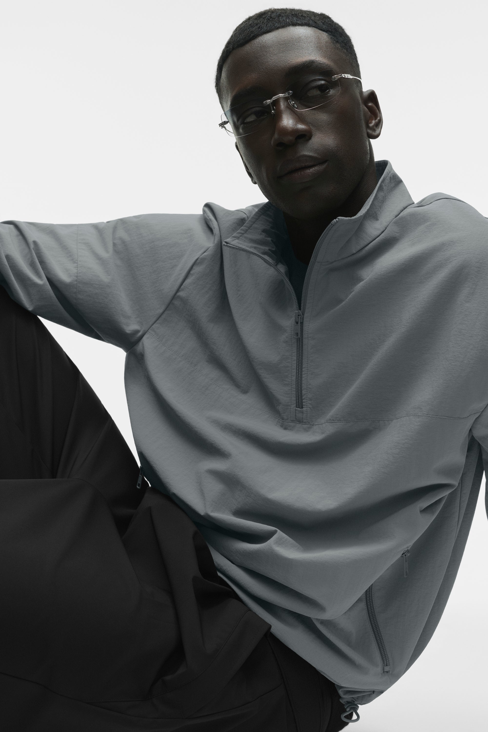 Light Weight Takeaway Track Pullover - Monument