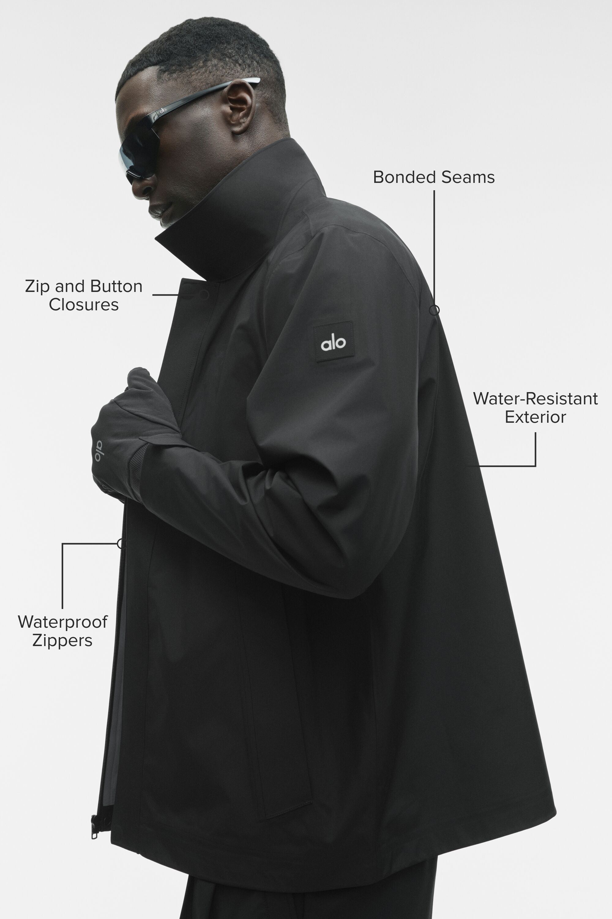 Alpha Shell Overshirt - Black