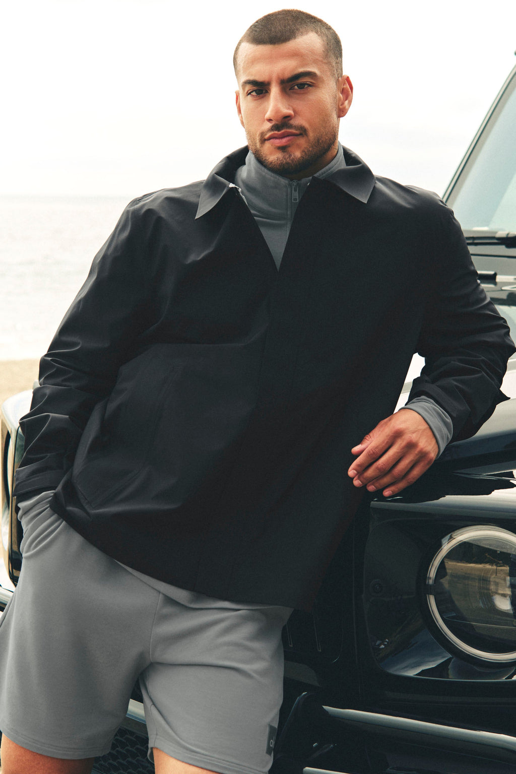 Alpha Shell Overshirt - Black