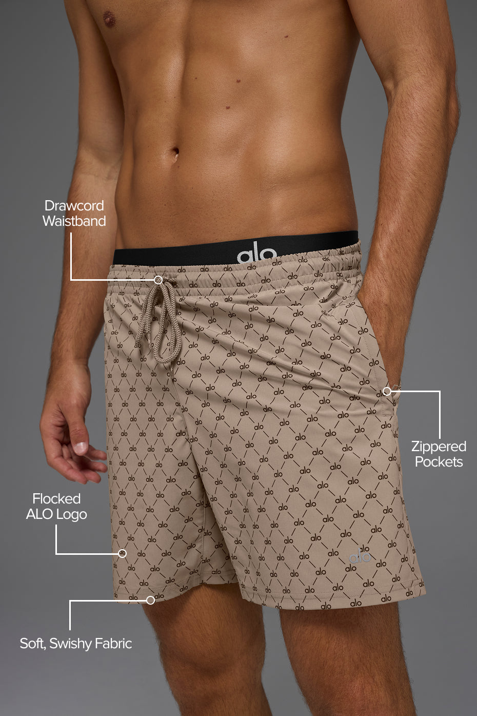 7 Diamond Circuit Short - Gravel/Espresso