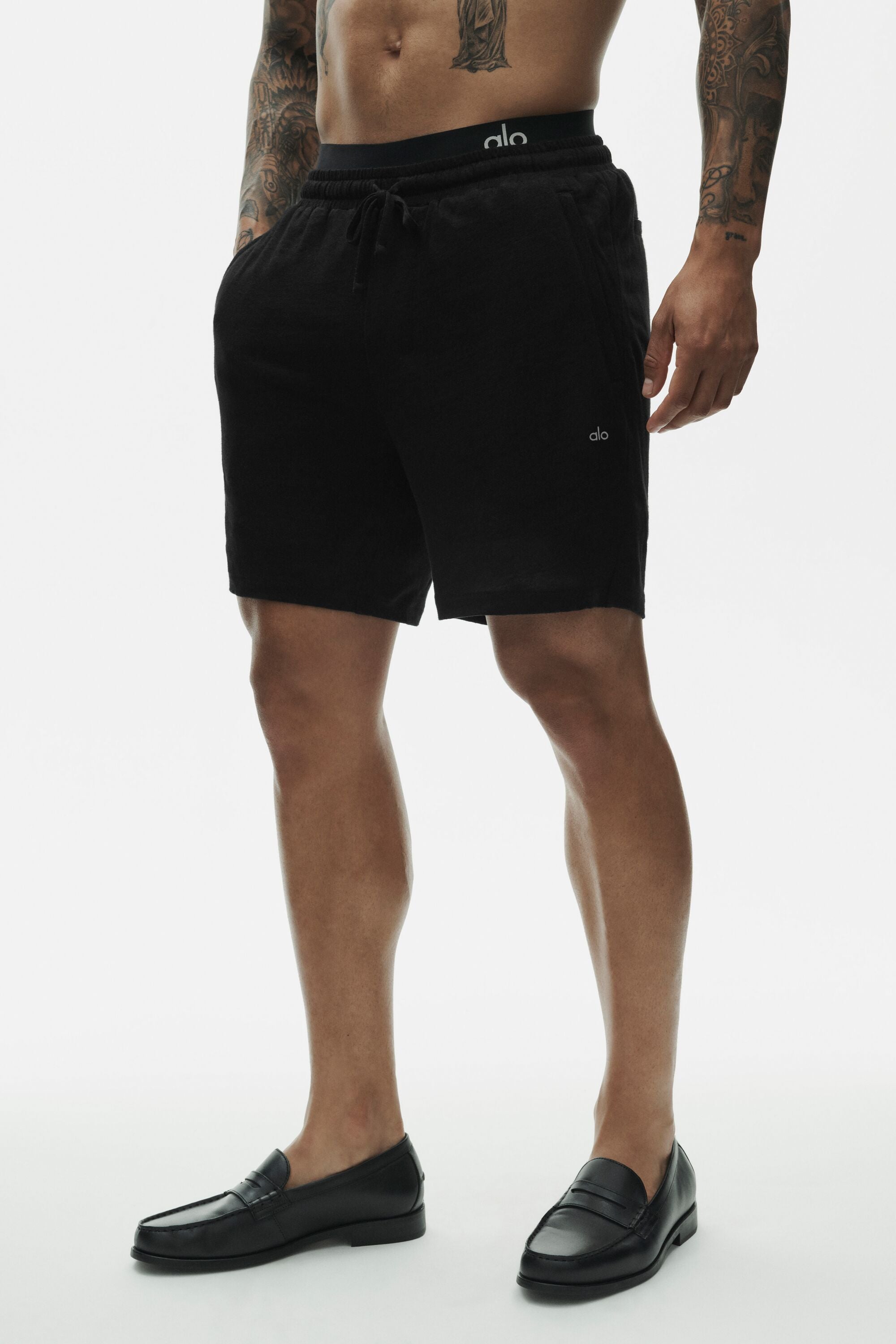 7 Linen Jersey Coastal Short - Black