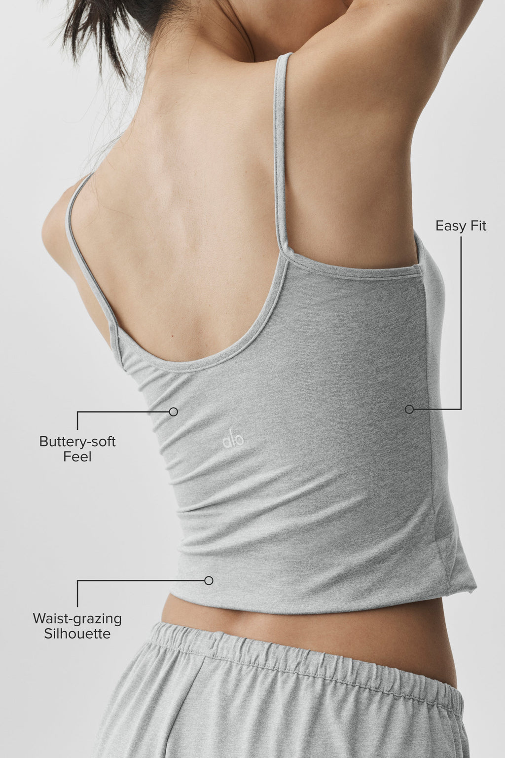 Alosoft Finesse Cami Tank - Vintage Athletic Heather