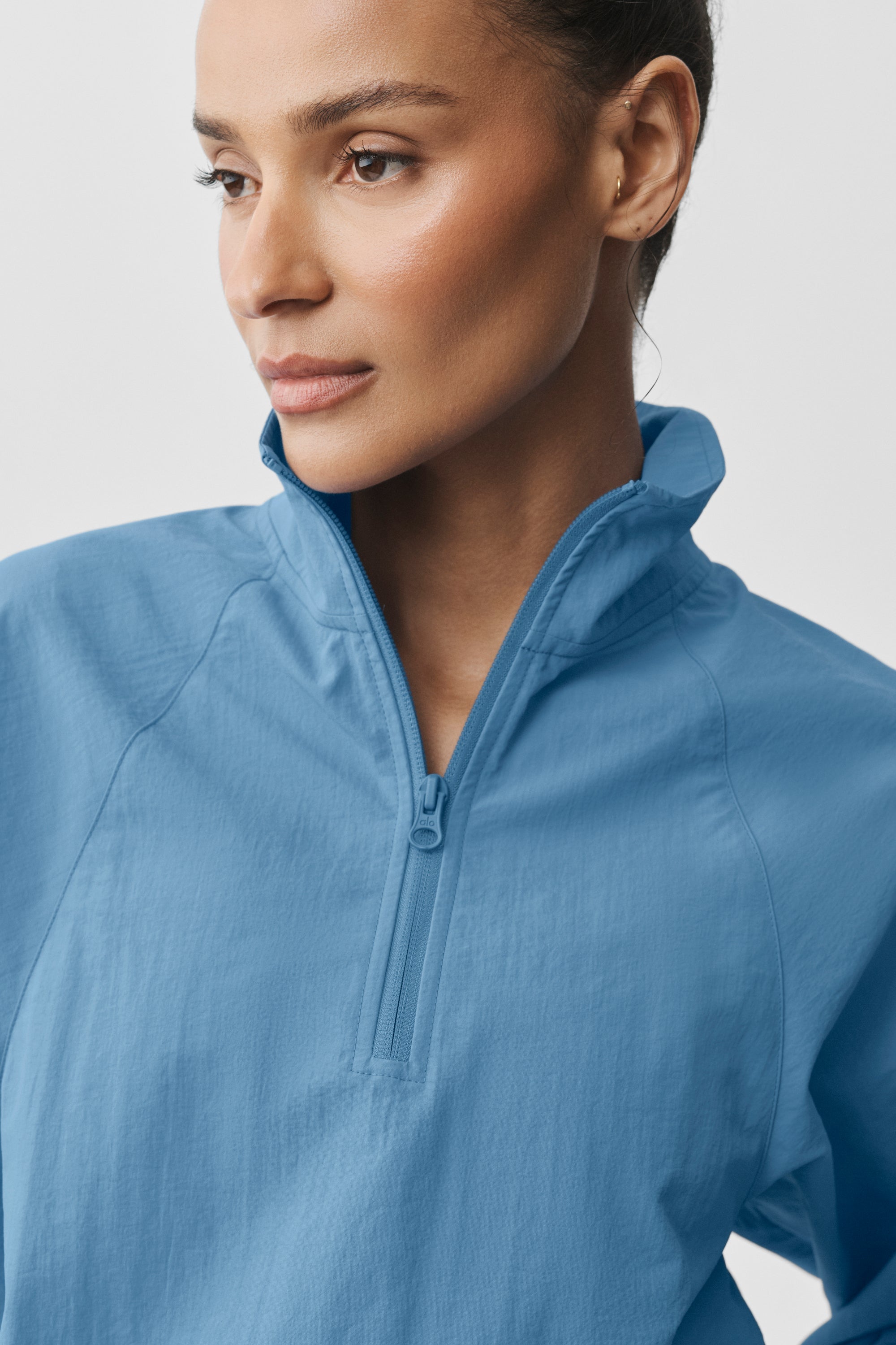 Cropped 1/4 Zip Alumni Pullover - California Blue