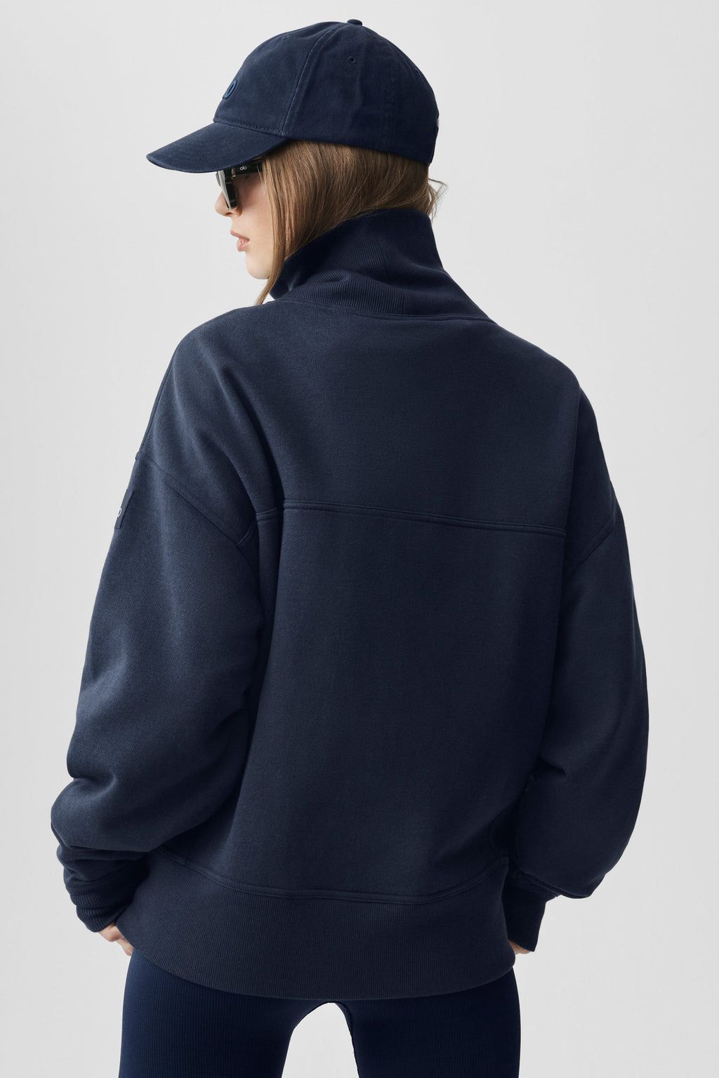 Hazy Mock Neck Pullover - Navy