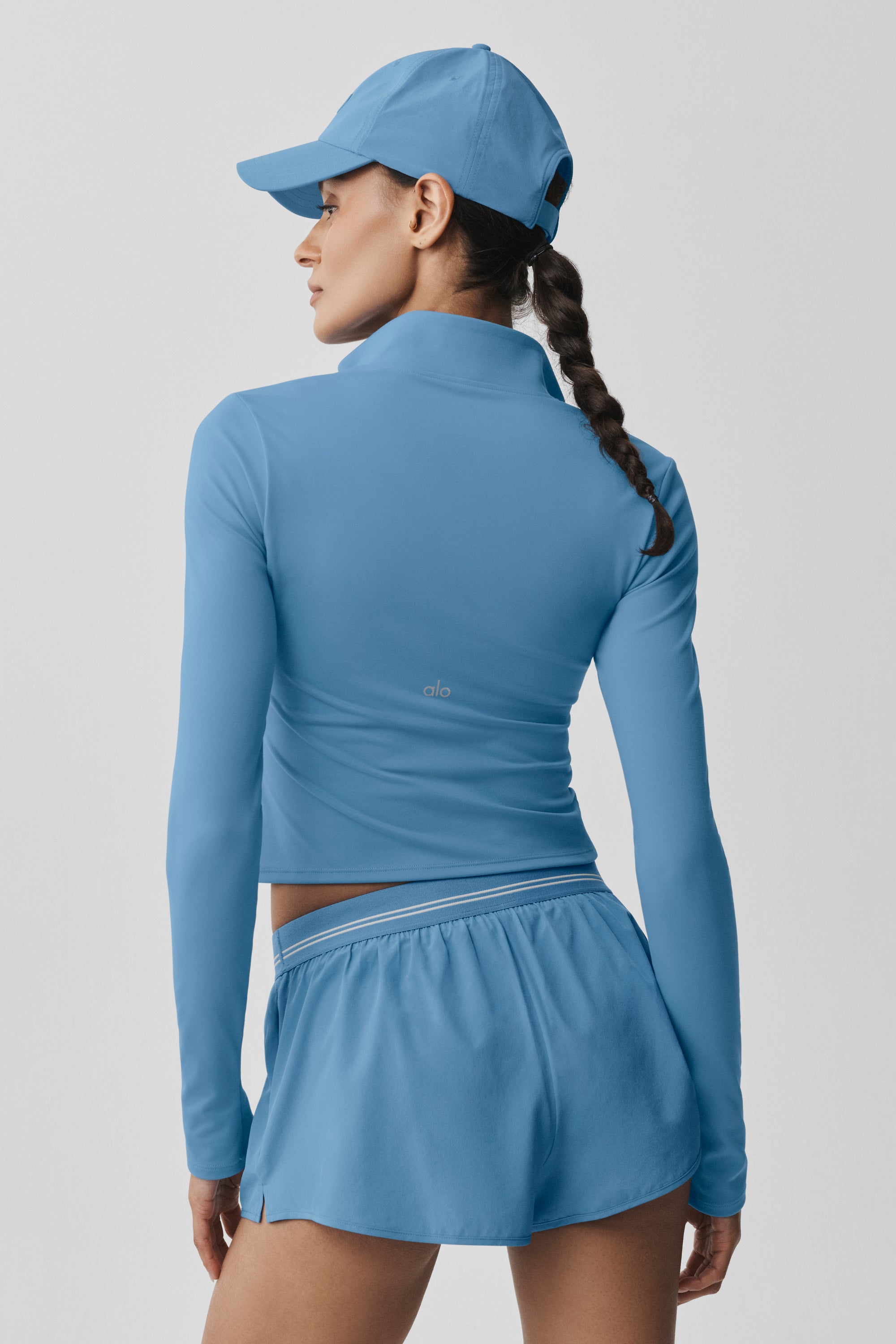 ALO Softsculpt Precision 1/4 Zip Long Sleeve - California Blue