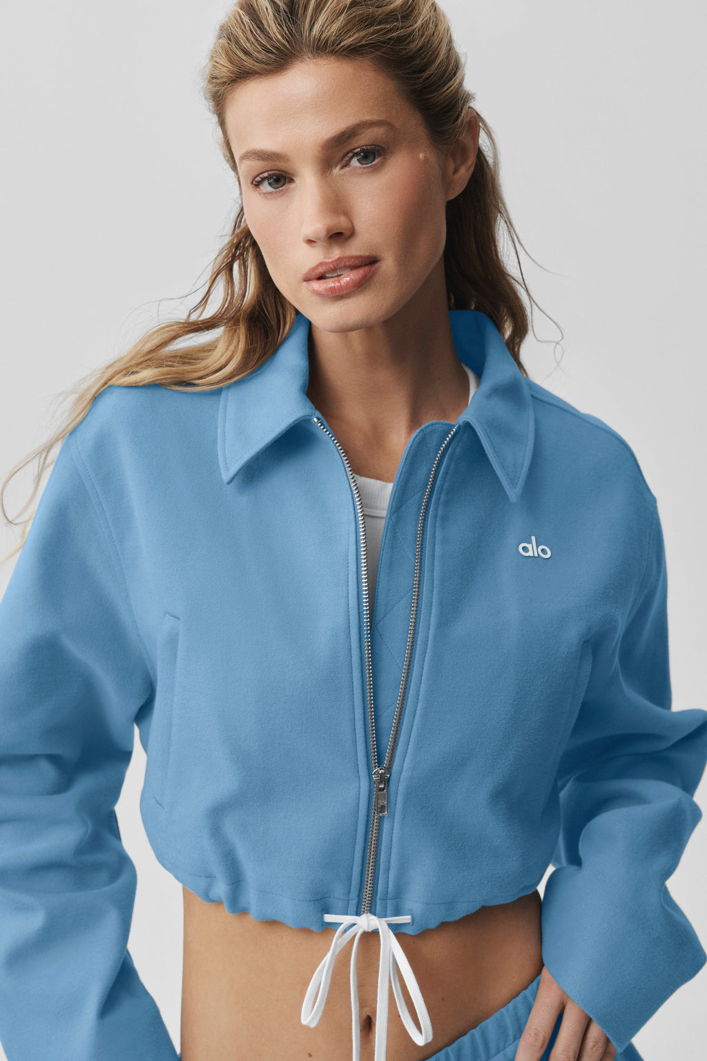 Cropped Fan Favorite Full Zip Jacket - California Blue