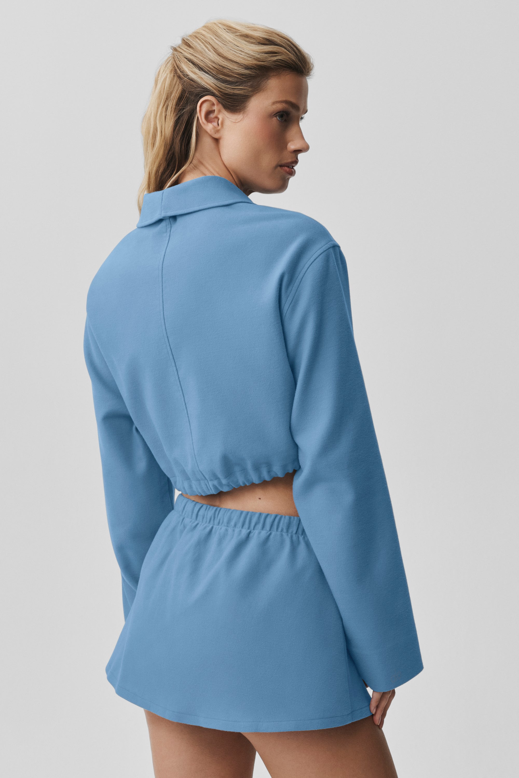 Cropped Fan Favorite Full Zip Jacket - California Blue