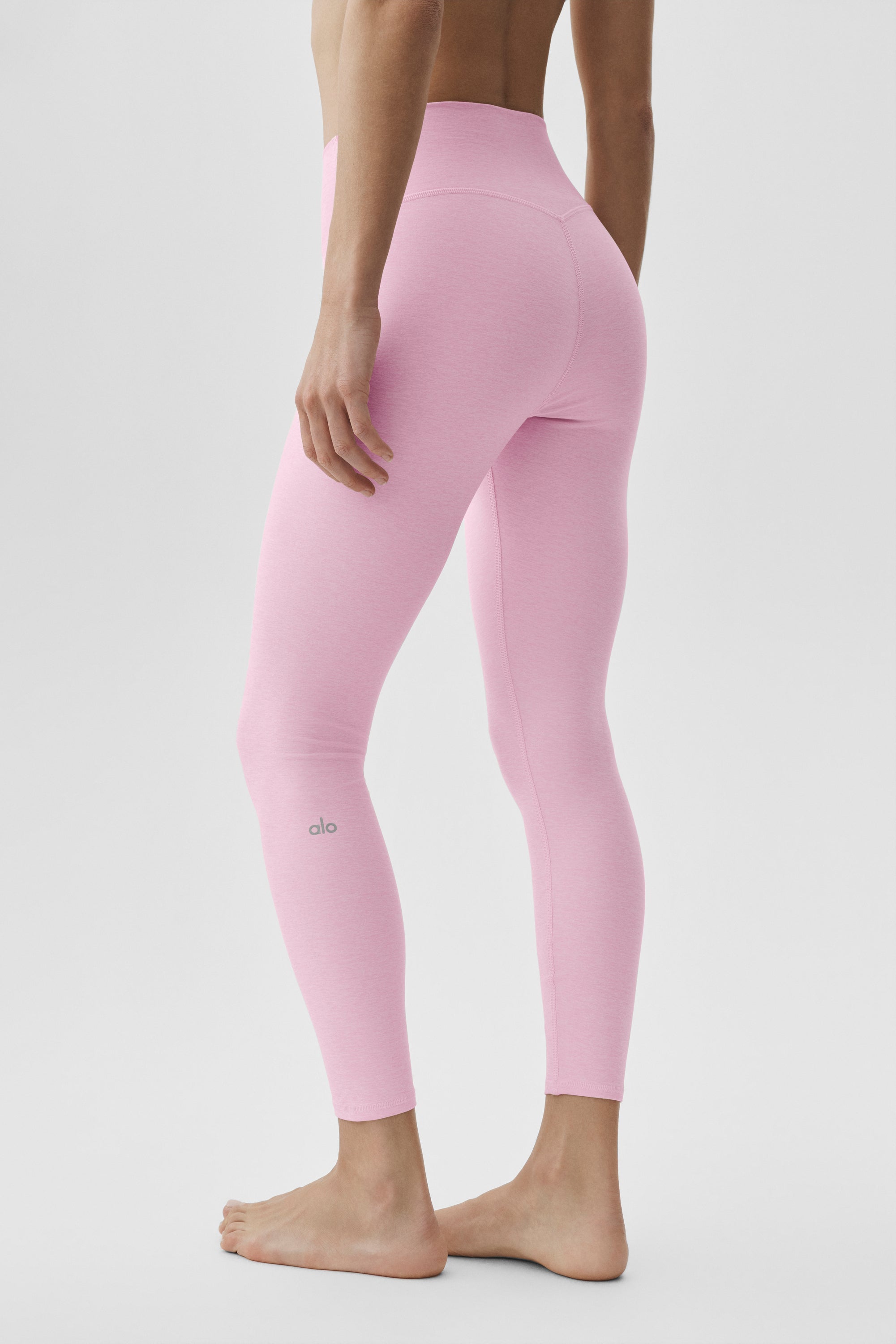 Alosoft High-Waist 7/8 Highlight Legging - Pink Marshmallow Heather
