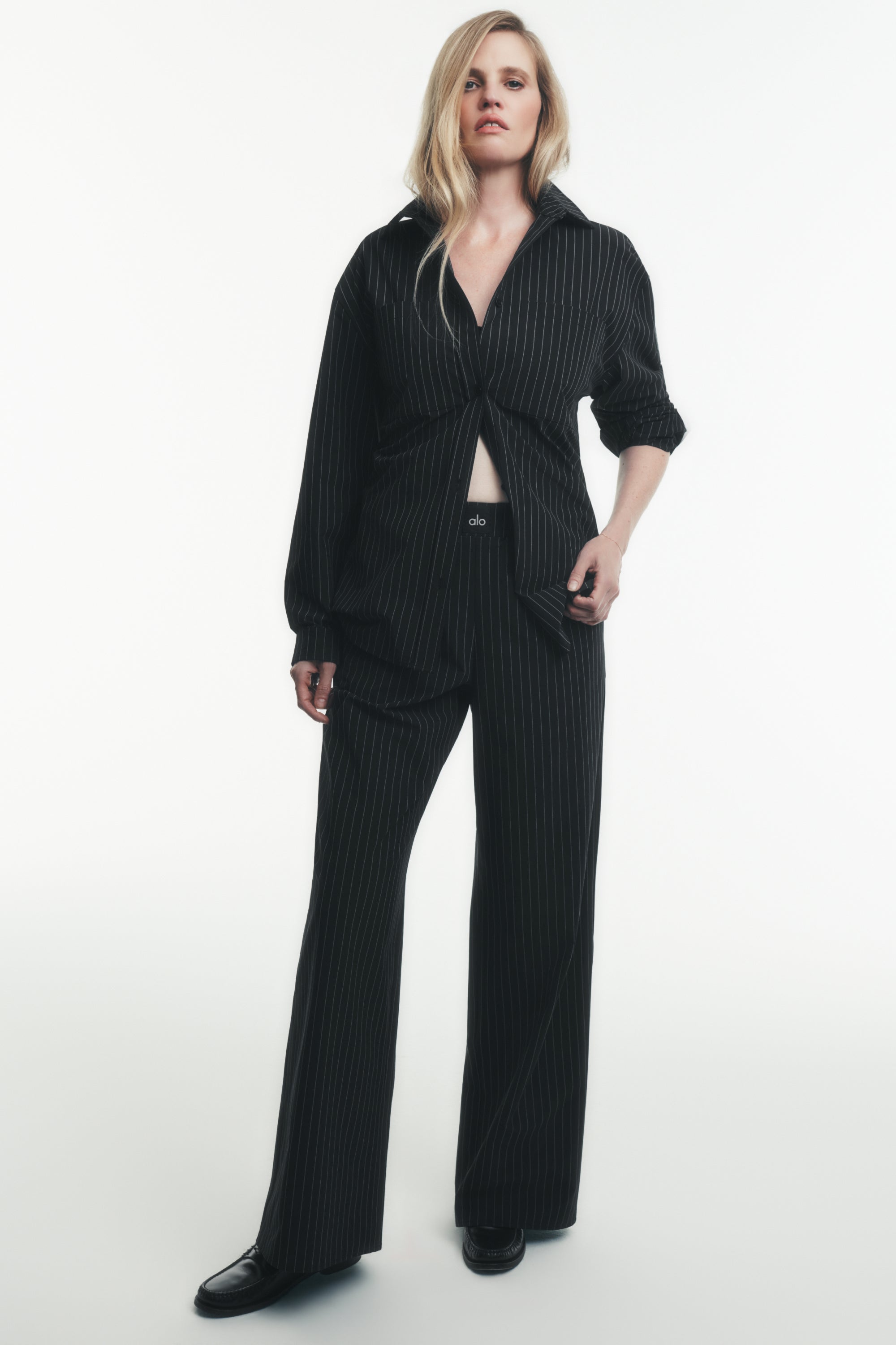 Pinstripe Daylight Boxer Pant (Regular) - Black/Titanium