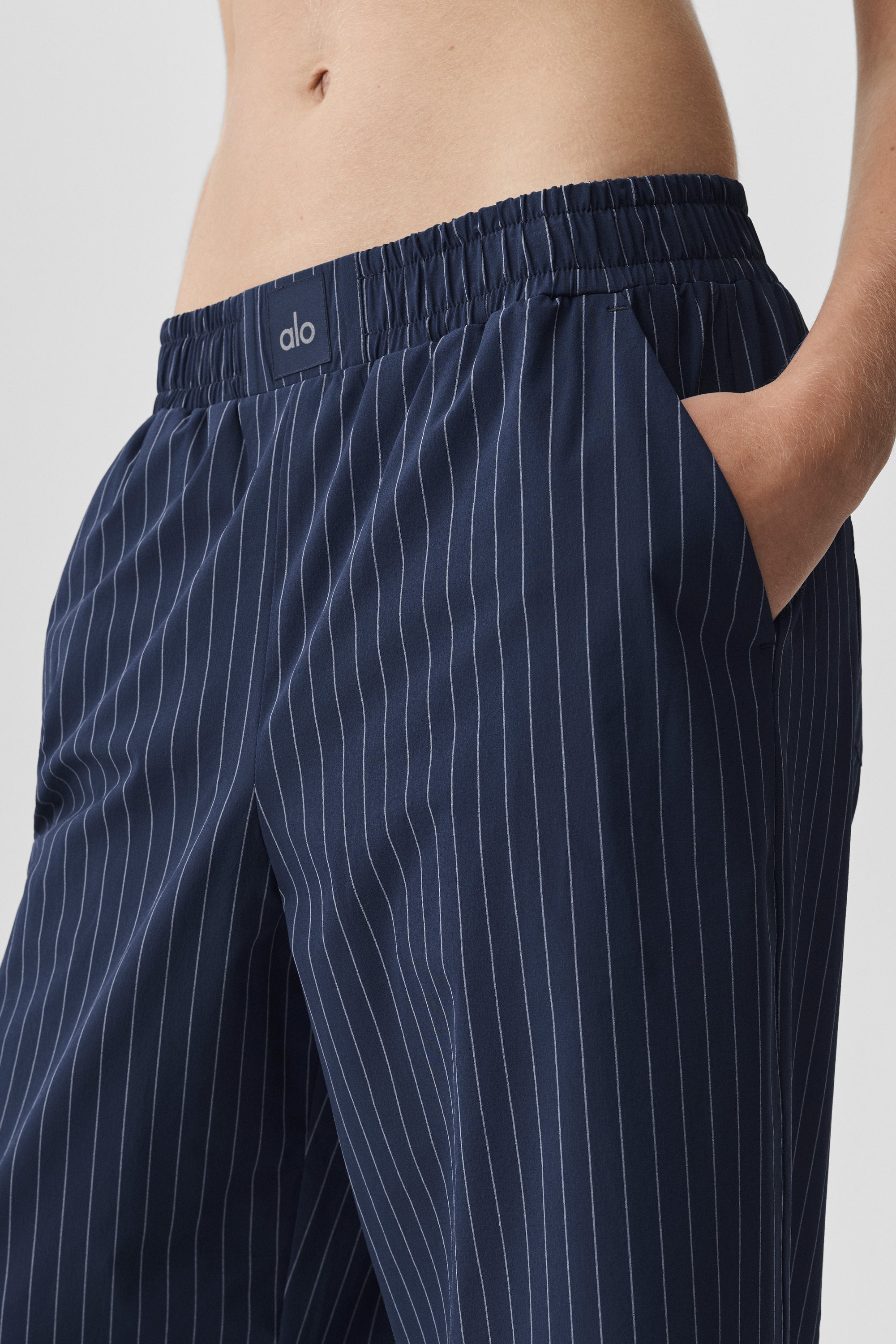 Pinstripe Daylight Boxer Pant (Regular) - Navy/Ivory