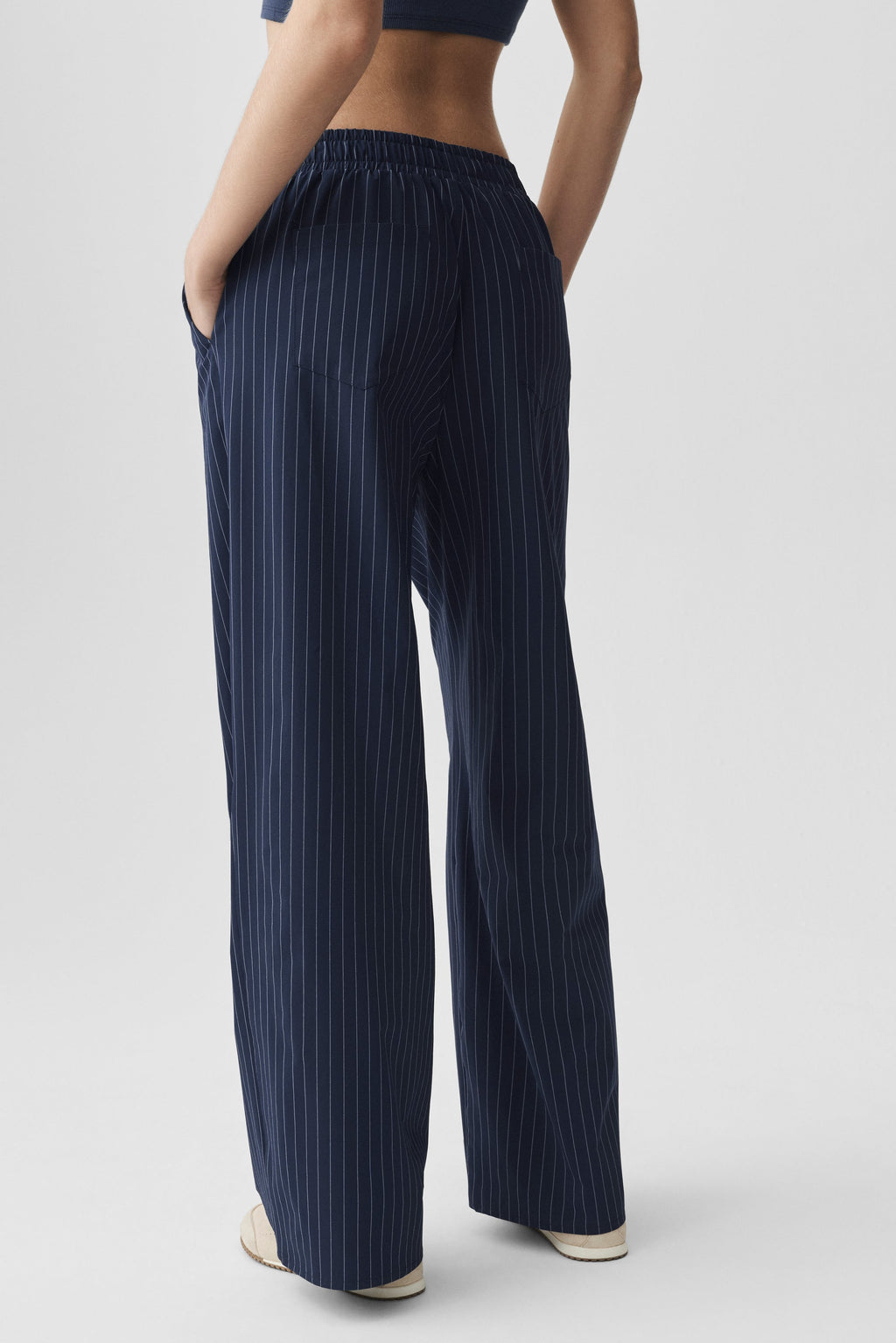 Pinstripe Daylight Boxer Pant (Regular) - Navy/Ivory