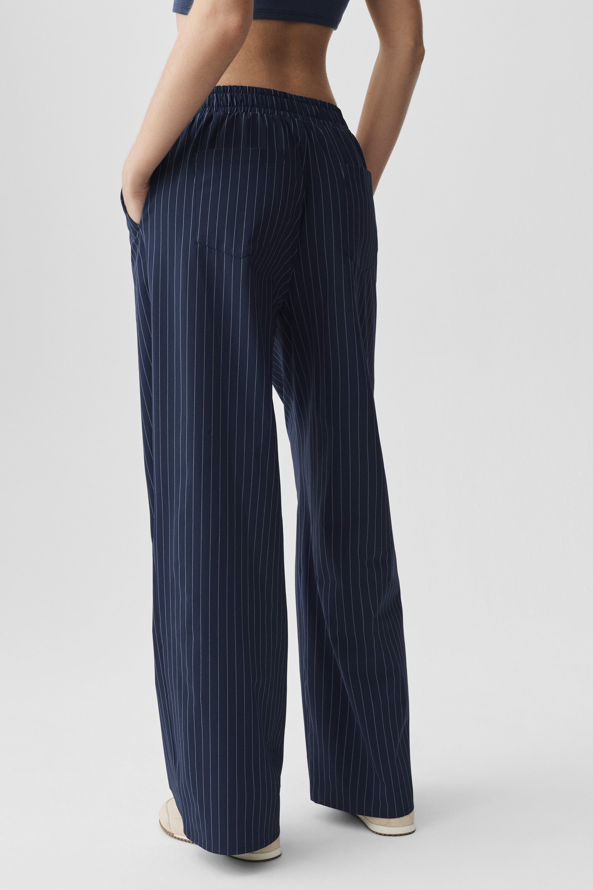 Pinstripe Daylight Boxer Pant (Regular) - Navy/Ivory