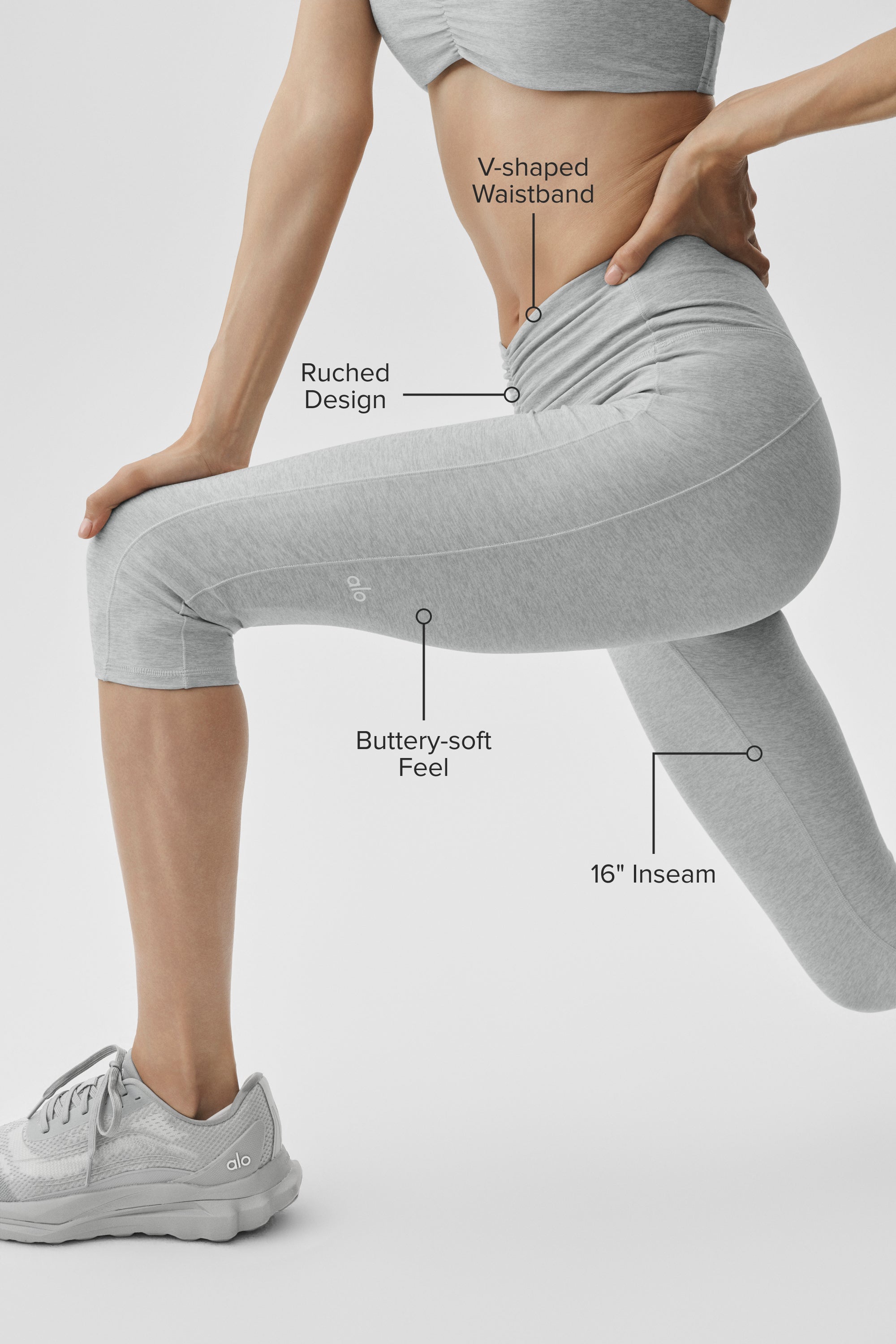Alosoft High-Waist Intuition Capri - Vintage Athletic Heather