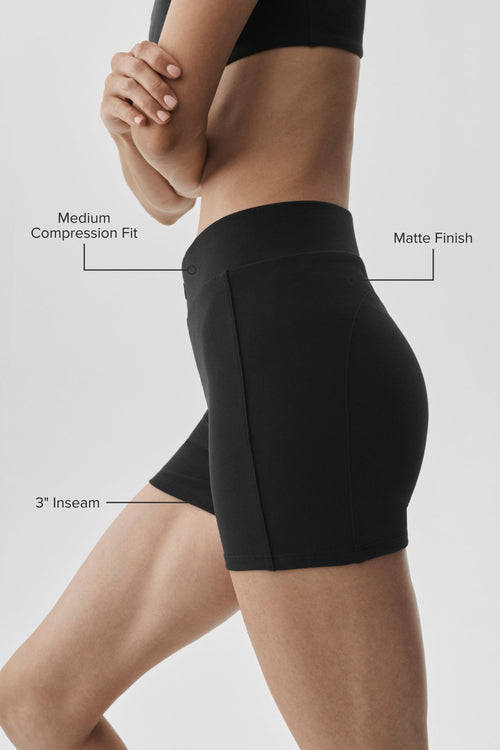 3 Airbrush High-Waist Aura Short - Black