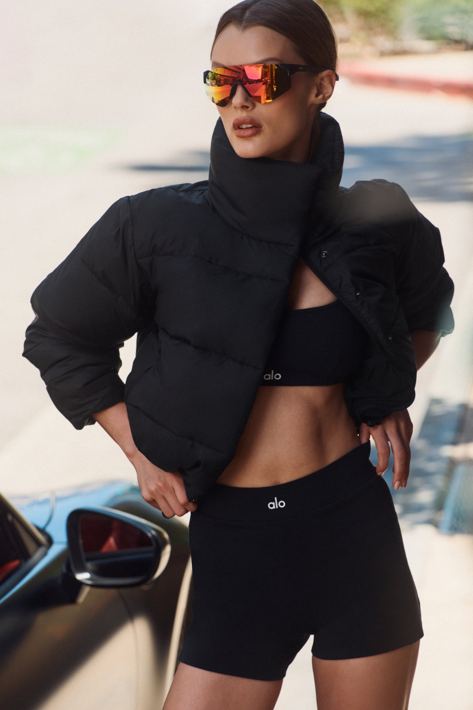 3 Airbrush High-Waist Aura Short - Black